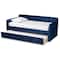 Baxton Studio Jona Blue Velvet and Button Tufted Twin Size Daybed with Trundle 169-10844 - alternate 7